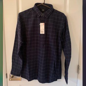Mens Uniqlo Button Down Navy/White Size US M NEW WITH TAG